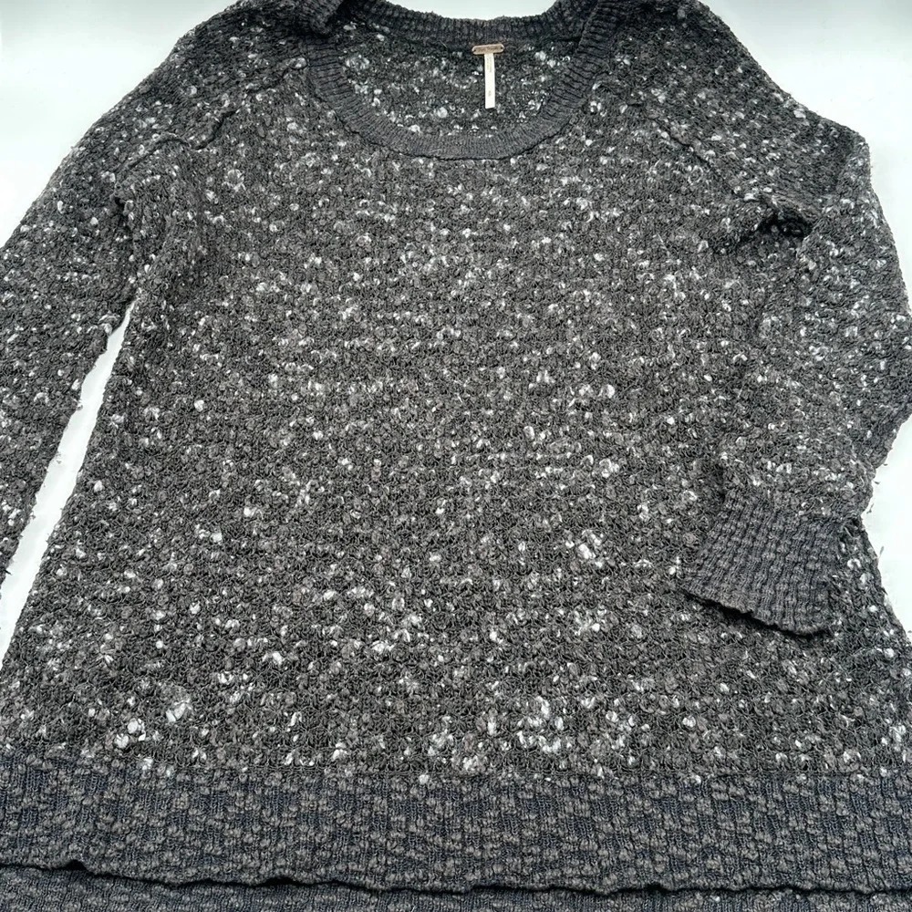Free People Speckled Knit Sweater Pullover Textured Cozy Warm Casual Women's S